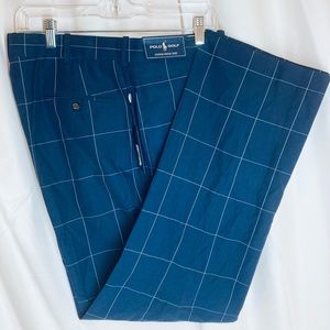 Polo Ralph Lauren Windowpane Golf Pants Silk blend Custom Wayne Plaid NWT 38x33